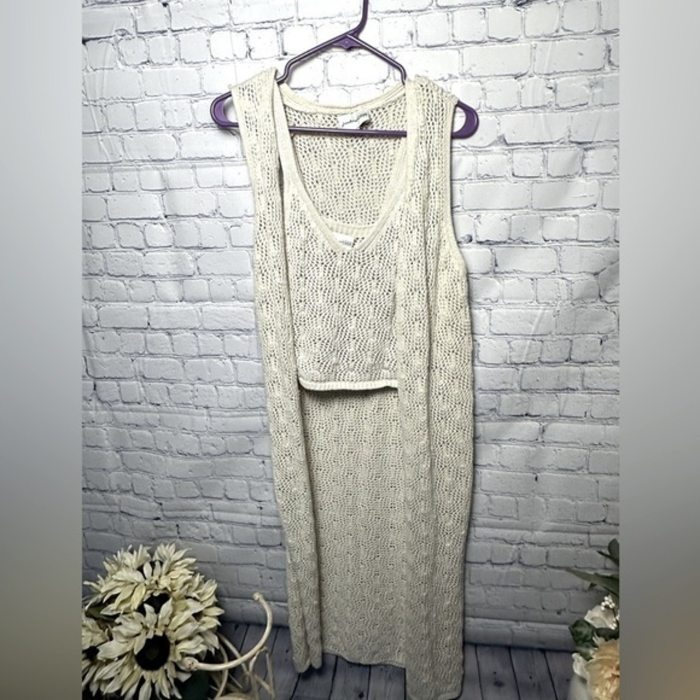 “ Freshman 1996” two piece knit top and open duster